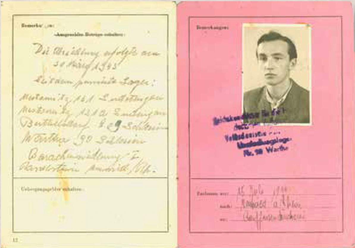 oficialní průkaz z uprchlického tábora